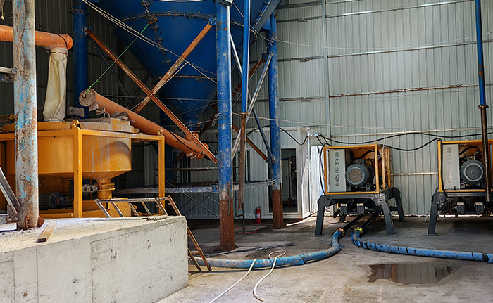 全自動智能制漿注漿站施工現場